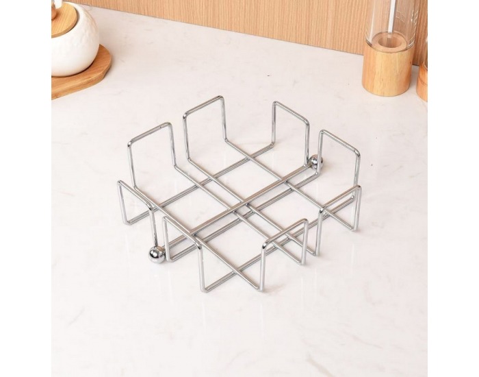 Stojan na servítky Palino - strieborná