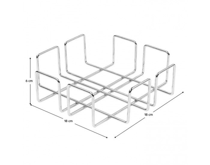 Stojan na servítky Palino - strieborná