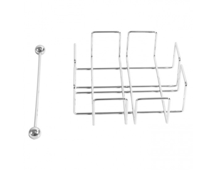 Stojan na servítky Palino - strieborná