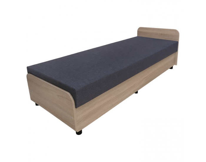 Jednolôžková posteľ (váľanda) s úložným priestorom Pamir - dub sonoma / sivá