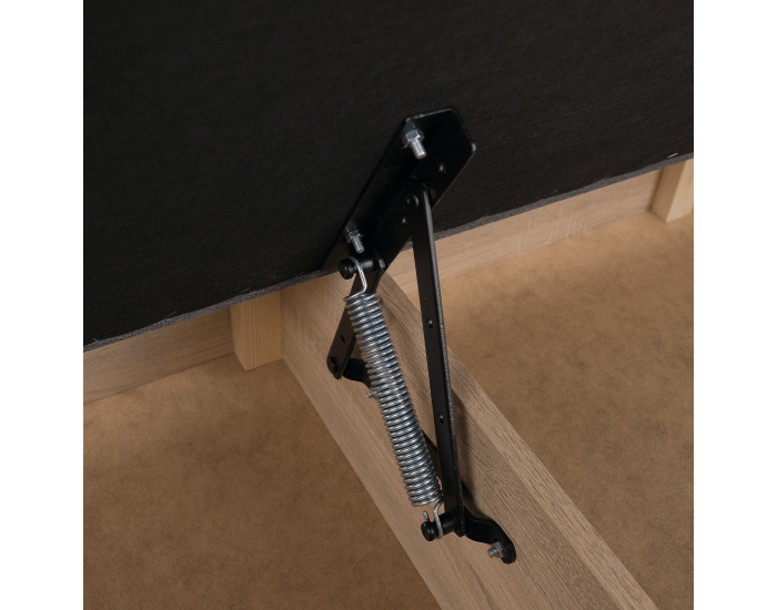 Jednolôžková posteľ (váľanda) s úložným priestorom Pamir - dub sonoma / sivá