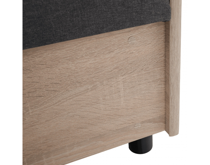 Jednolôžková posteľ (váľanda) s úložným priestorom Pamir - dub sonoma / sivá