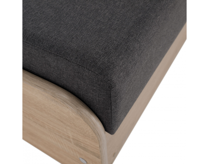 Jednolôžková posteľ (váľanda) s úložným priestorom Pamir - dub sonoma / sivá