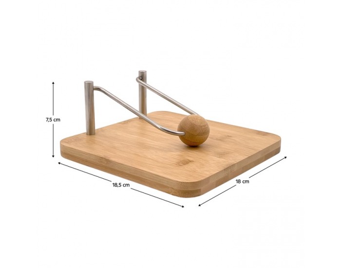 Stojan na servítky Papino - hnedá / strieborná