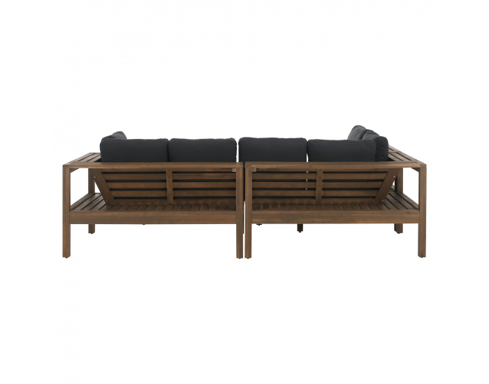 Záhradný nábytok Parag - hnedá / tmavosivá