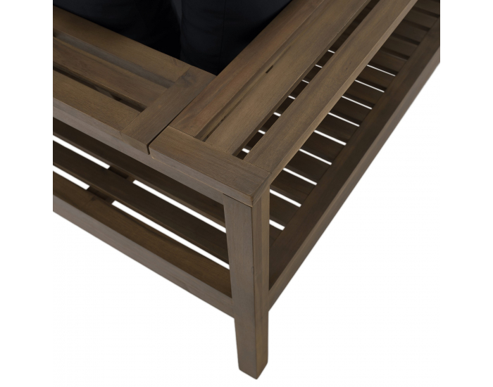 Záhradný nábytok Parag - hnedá / tmavosivá