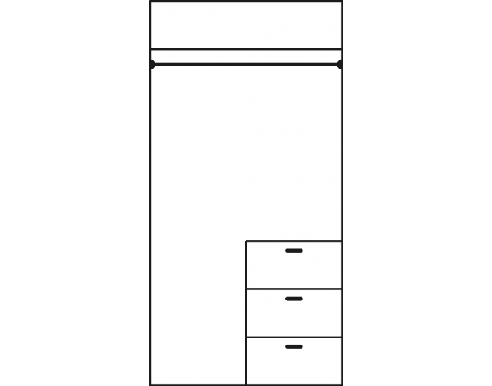 Šatníková skriňa Paris 100/60 2D - sonoma svetlá