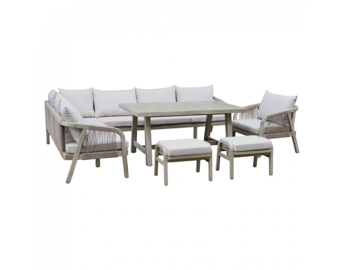 Záhradný nábytok Parven - béžová / prírodná patina