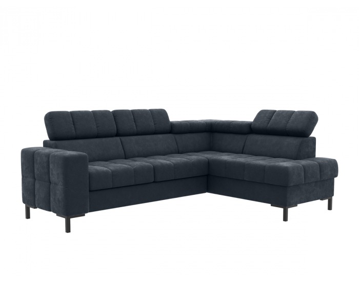 Rohová sedačka s rozkladom a úložným priestorom Pasat Roh P - tmavosivá