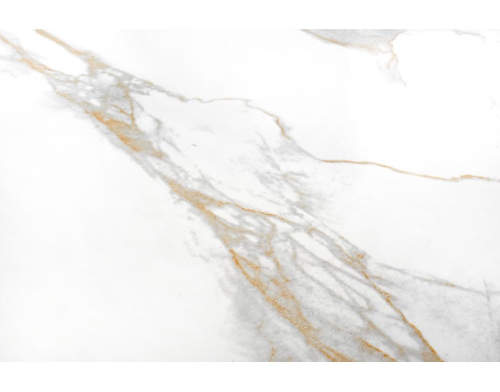 Okrúhly príručný stolík Patrizia - biely mramor / biela