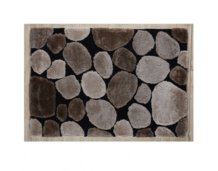 Koberec Pebble Typ 2 70x210 cm - hnedá / čierna