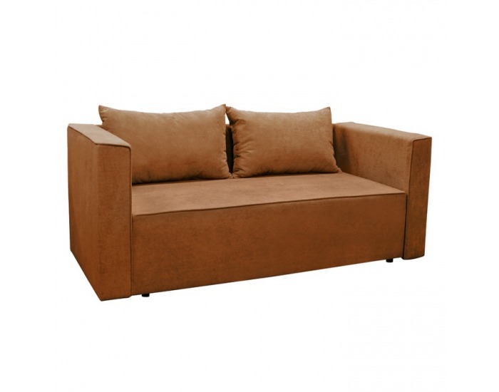 Rozkladacia pohovka s úložným priestorom Pegy - terakota