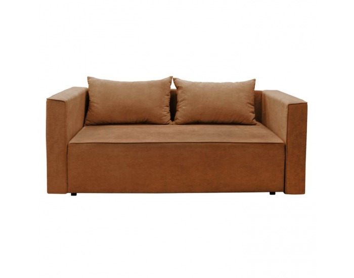 Rozkladacia pohovka s úložným priestorom Pegy - terakota