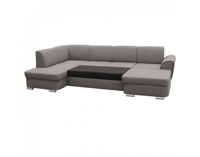 Rohová sedačka U s rozkladom a úložným priestorom Peper U L - hnedá (Soro 24)