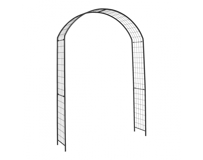 Záhradná oblúková pergola na kvety Perisa - čierna