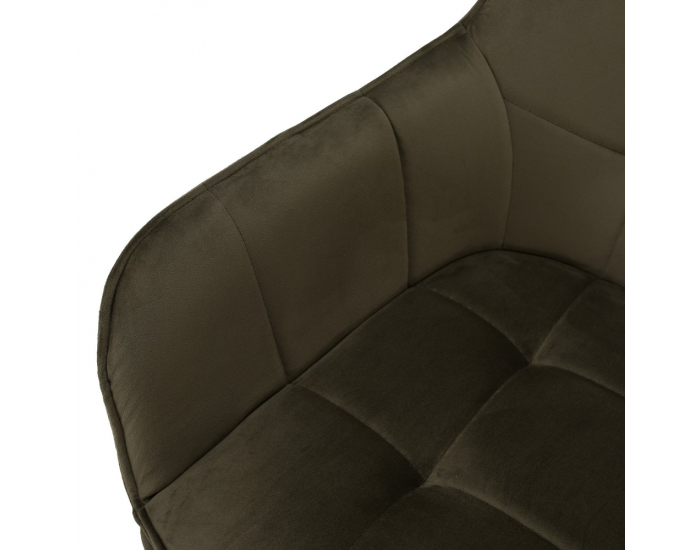 Jedálenské kreslo Petin - zelená (Velvet) / čierna