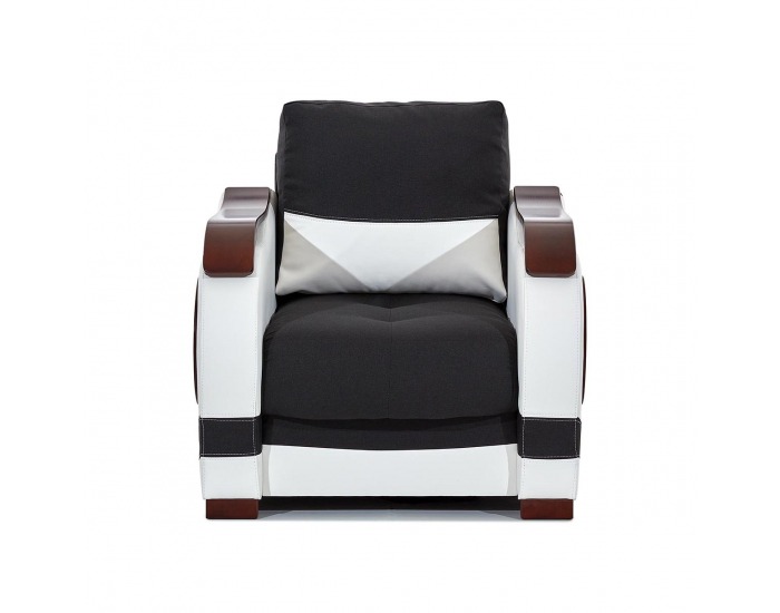 Kreslo Pietro 1F - čierna / biela