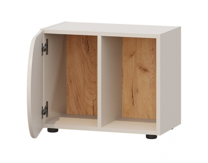 Horizontálny regál Piga 1D - kašmír / dub craft zlatý / sivá