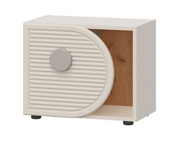 Horizontálny regál Piga 1D - kašmír / dub craft zlatý / sivá