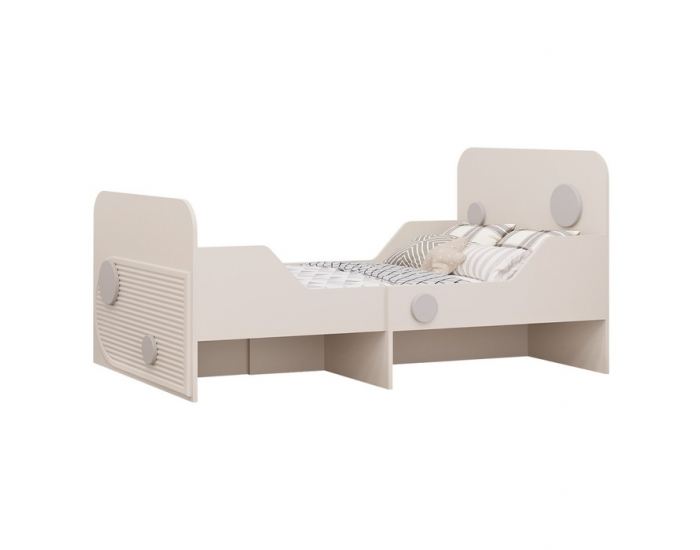 Detská postieľka s nastaviteľnou dĺžkou Piga - kašmír / sivá