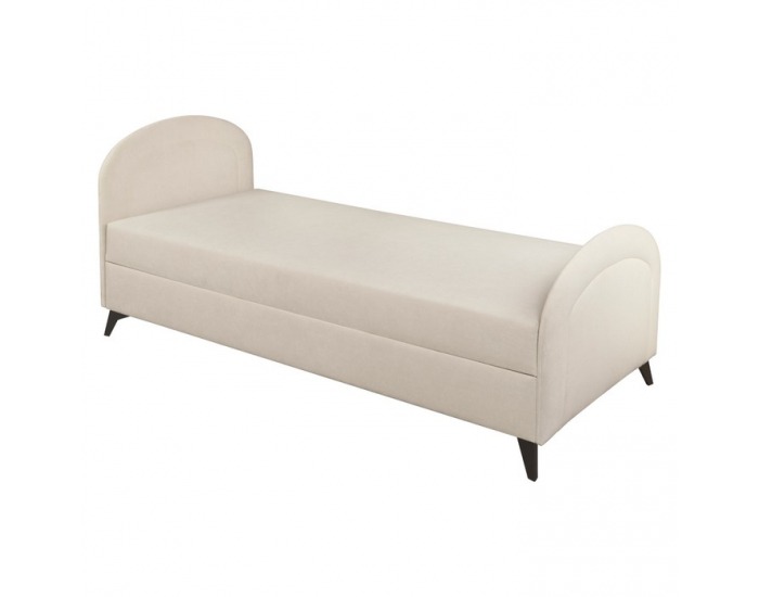 Čalúnená jednolôžková posteľ (váľanda) Pigo - béžová