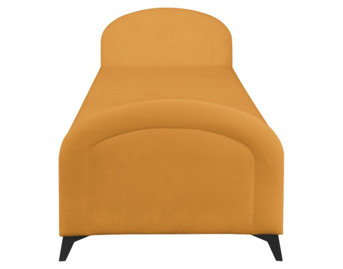 Čalúnená jednolôžková posteľ (váľanda) Pigo - horčicová