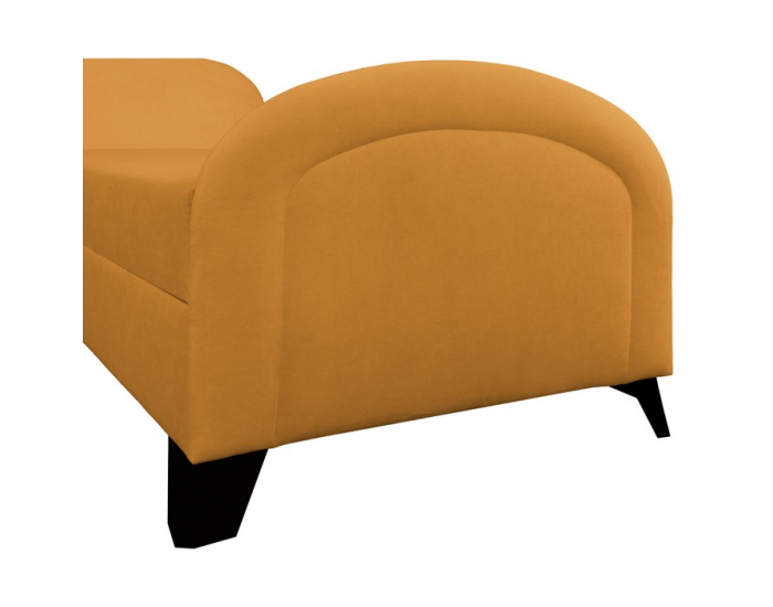 Čalúnená jednolôžková posteľ (váľanda) Pigo - horčicová