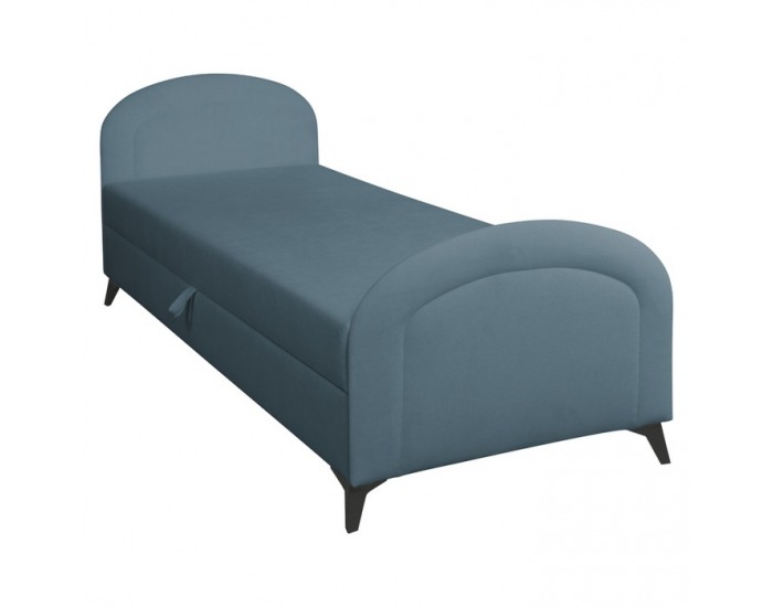 Čalúnená jednolôžková posteľ (váľanda) Pigo - modrá