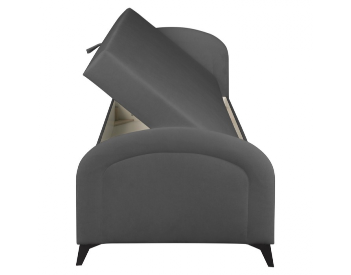 Čalúnená jednolôžková posteľ (váľanda) Pigo - sivá