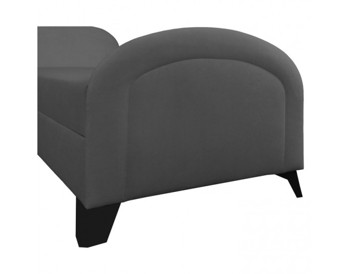 Čalúnená jednolôžková posteľ (váľanda) Pigo - sivá