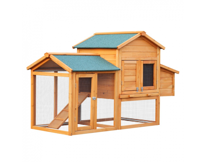 Kurník pre sliepky Pipon - hnedá / zelená