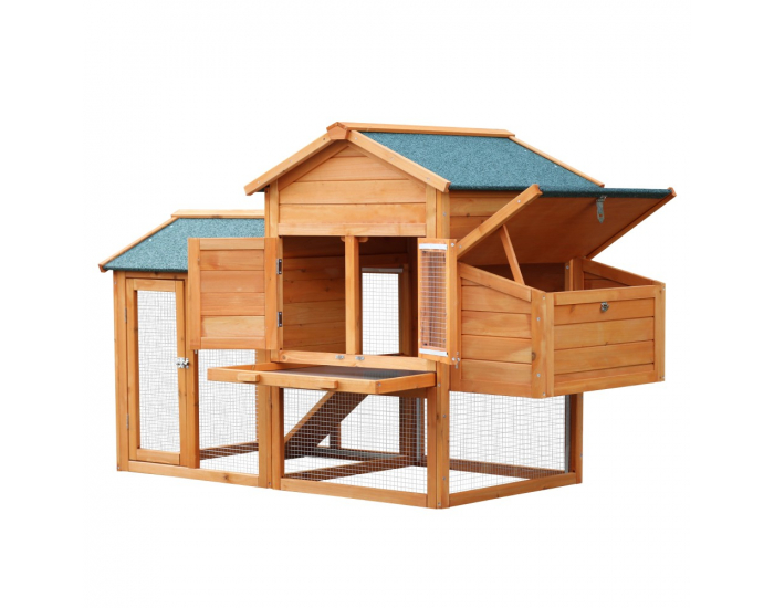 Kurník pre sliepky Pipon - hnedá / zelená