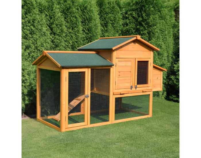 Kurník pre sliepky Pipon - hnedá / zelená