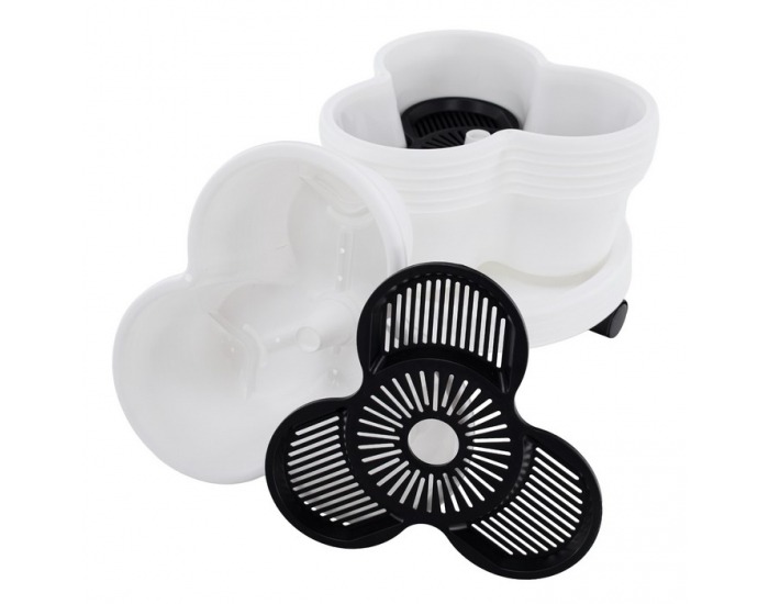 Kaskádový stohovateľný kvetináč (6 ks) Pixelt - biela