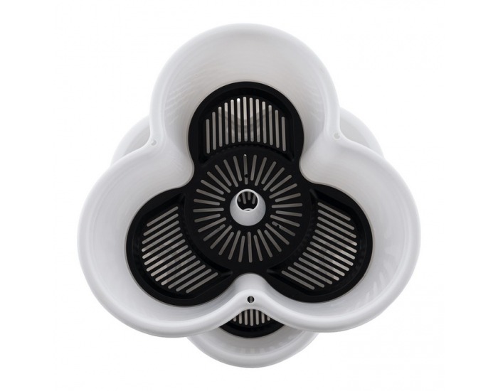 Kaskádový stohovateľný kvetináč (6 ks) Pixelt - biela