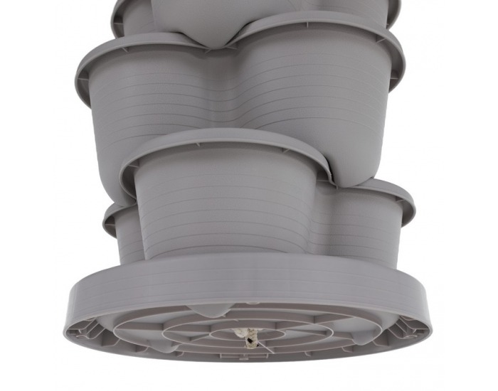 Kaskádový stohovateľný kvetináč (6 ks) Pixelt - sivá