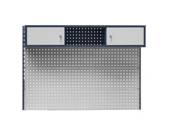 Nadstavba k pracovnému stolu so skrinkami PL02/3T/1S - grafit / svetlosivá