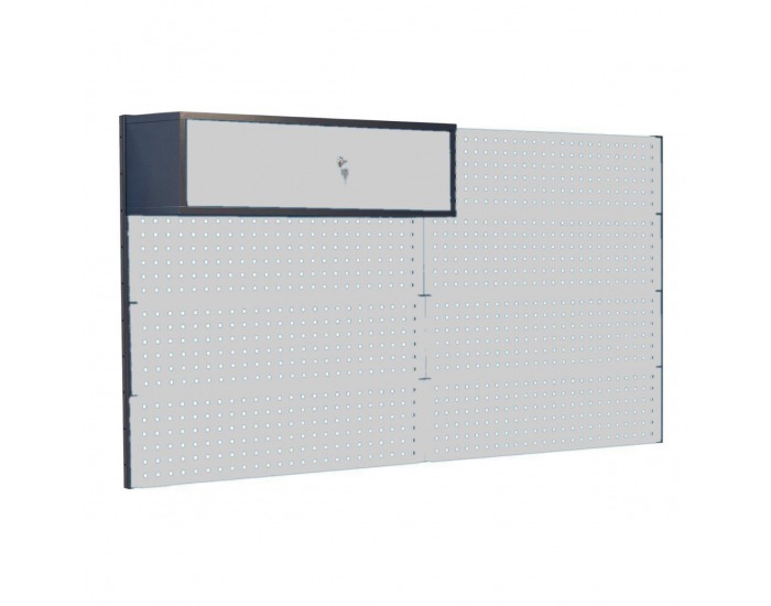 Nadstavba k pracovnému stolu so skrinkou PL03/7T/1S - grafit / svetlosivá