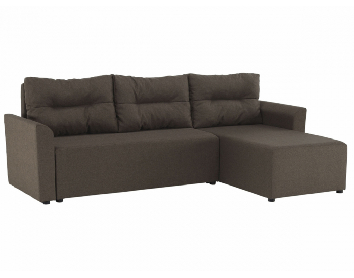 Rohová sedačka s rozkladom a úložným priestorom Play L/P - hnedá