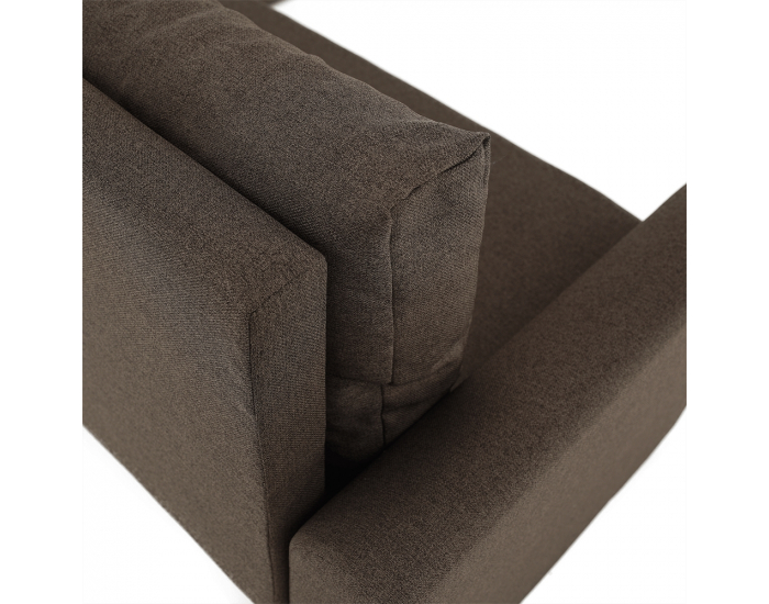 Rohová sedačka s rozkladom a úložným priestorom Play L/P - hnedá