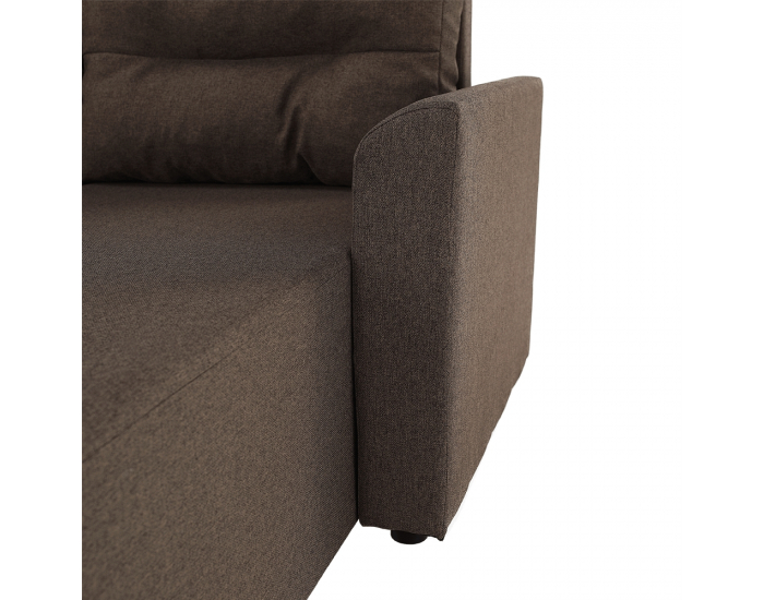 Rohová sedačka s rozkladom a úložným priestorom Play L/P - hnedá