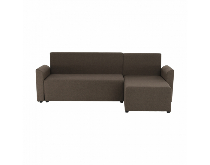 Rohová sedačka s rozkladom a úložným priestorom Play L/P - hnedá