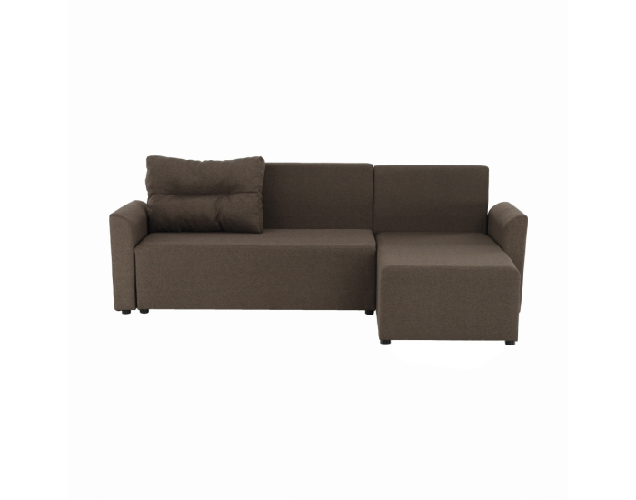 Rohová sedačka s rozkladom a úložným priestorom Play L/P - hnedá