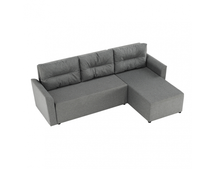 Rohová sedačka s rozkladom a úložným priestorom Play L/P - sivá