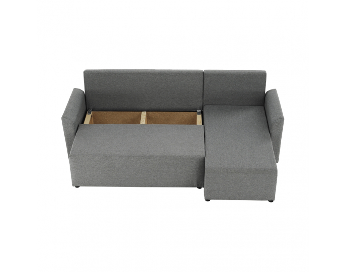 Rohová sedačka s rozkladom a úložným priestorom Play L/P - sivá