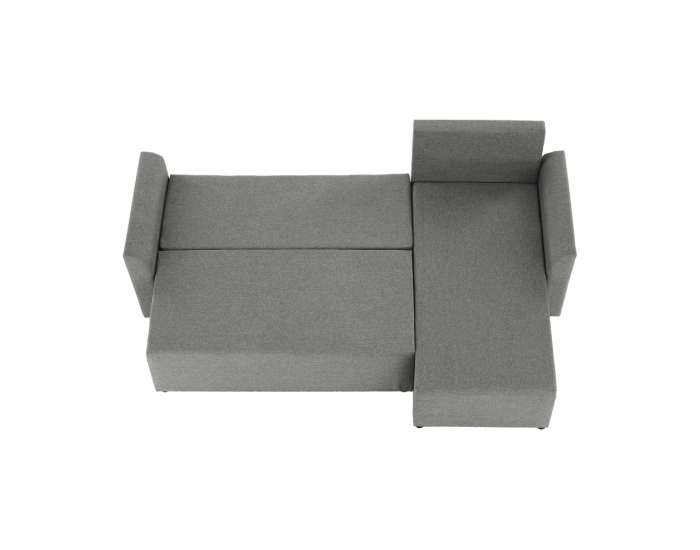 Rohová sedačka s rozkladom a úložným priestorom Play L/P - sivá