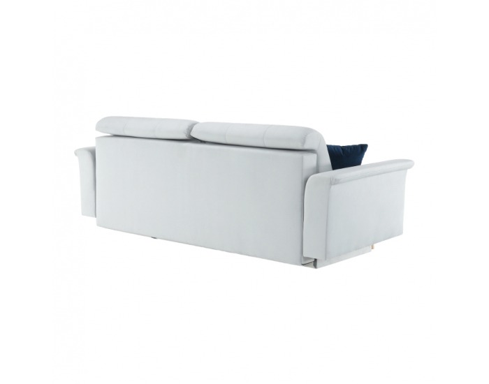 Rozkladacia pohovka s úložným priestorom Ariana - svetlosivá / ružová / tmavomodrá