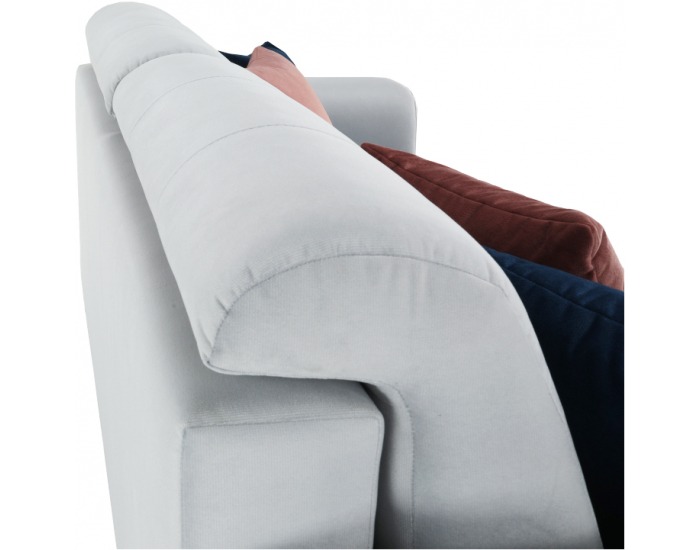 Rozkladacia pohovka s úložným priestorom Ariana - svetlosivá / ružová / tmavomodrá