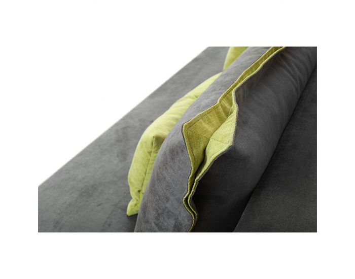 Rozkladacia pohovka s úložným priestorom Tabir - sivá / zelená