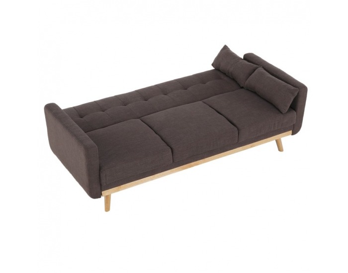 Rozkladacia pohovka Arkadia - hnedá / prírodná